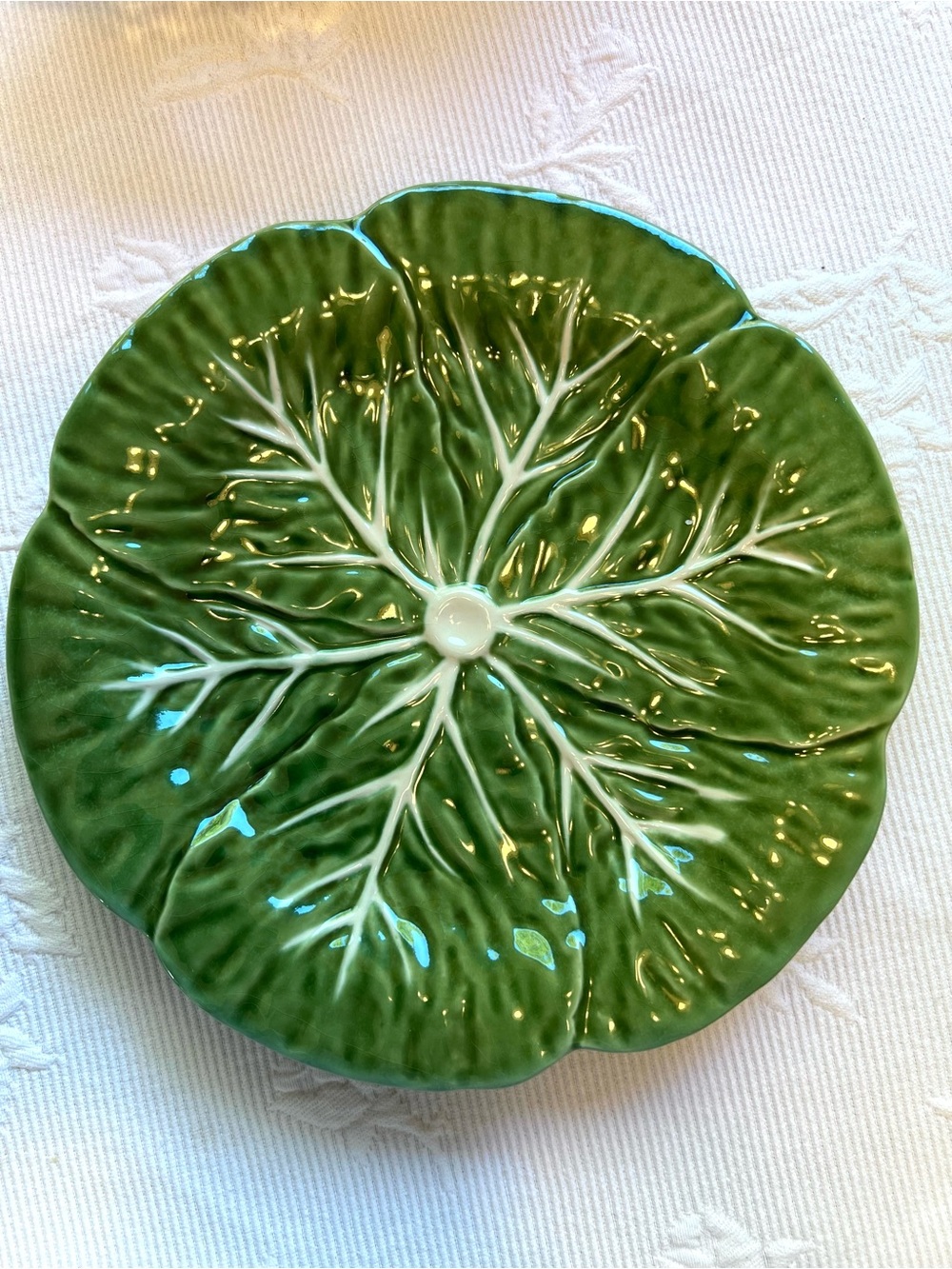 Maxcera Ceramic Cabbage Leaf Plate 10”